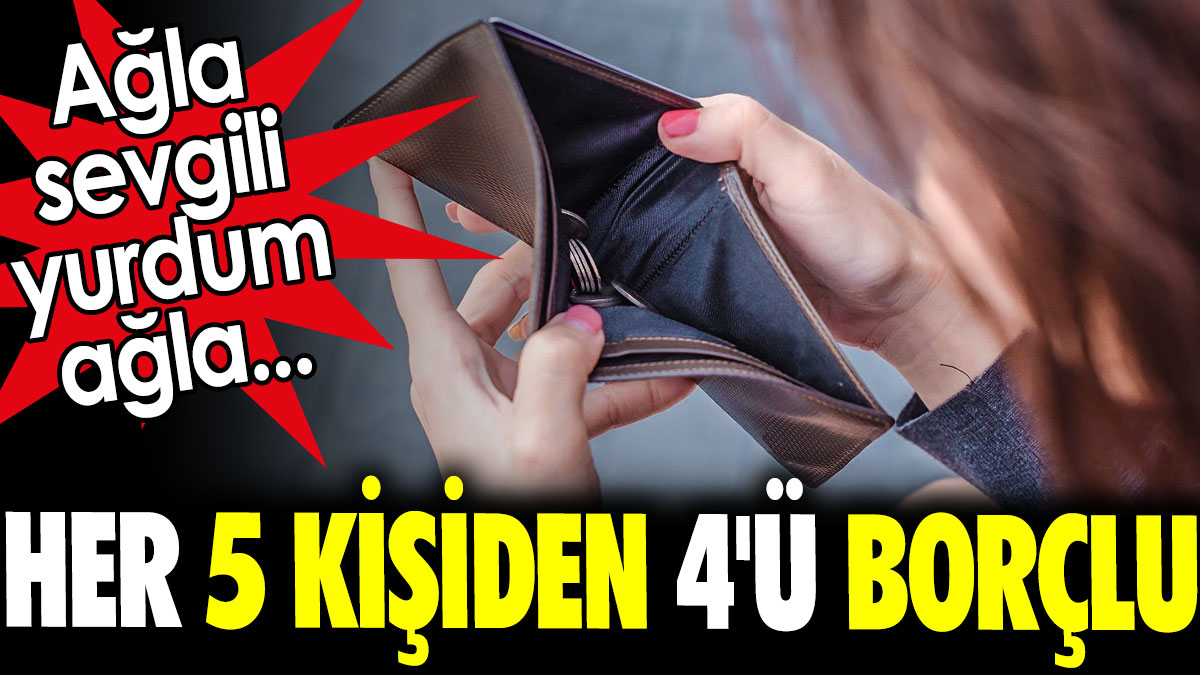 Her 5 kişiden 4'ü borçlu. Ağla sevgili yurdum ağla...