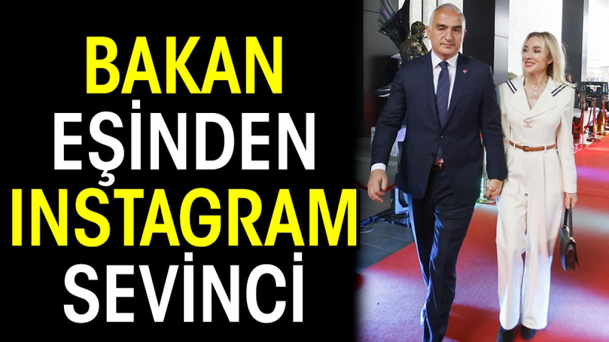 Bakan eşinden Instagram sevinci