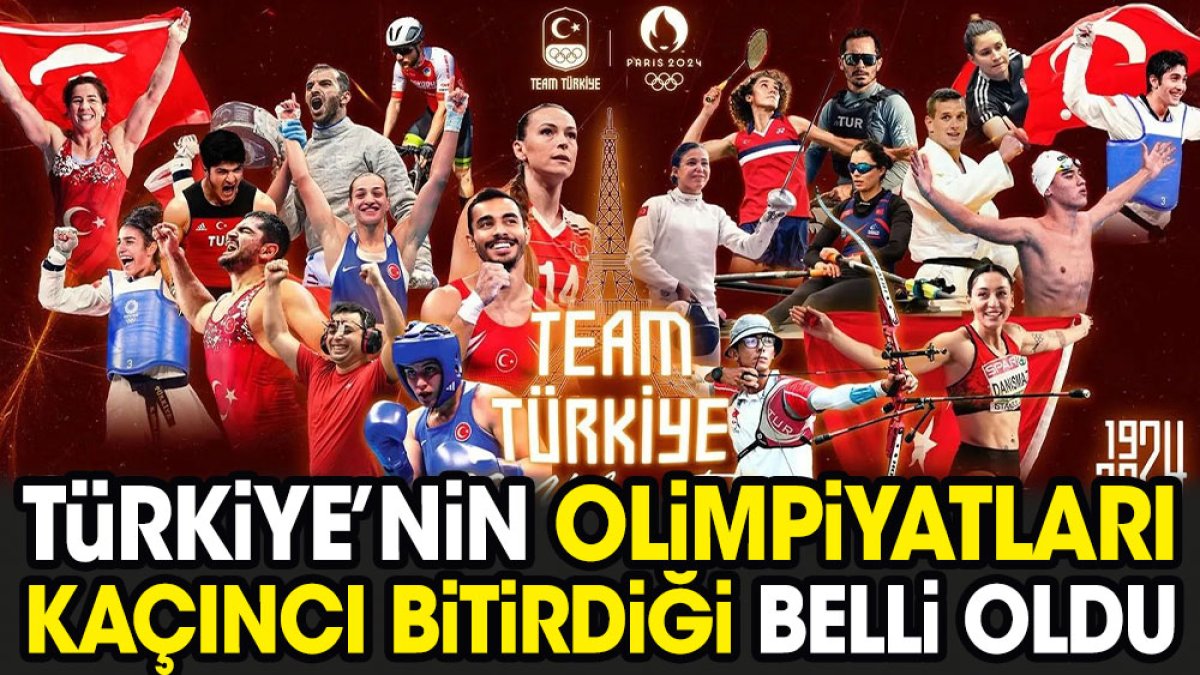 Türkiye'nin olimpiyatları kaçıncı bitirdiği belli oldu