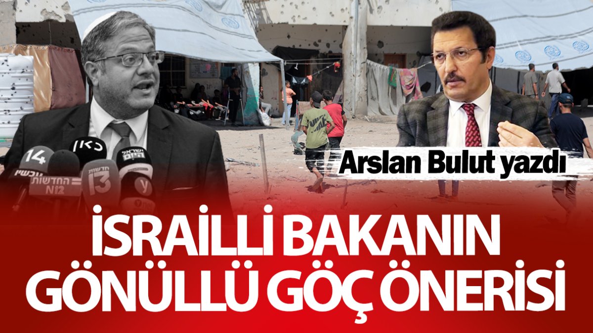 İsrailli bakanın gönüllü göç önerisi!