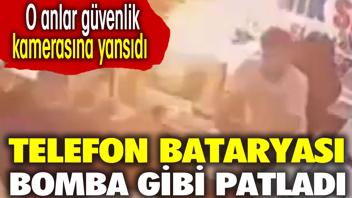 Telefonun bataryası bomba gibi patladı. O anlar güvenlik kamerasına yansıdı