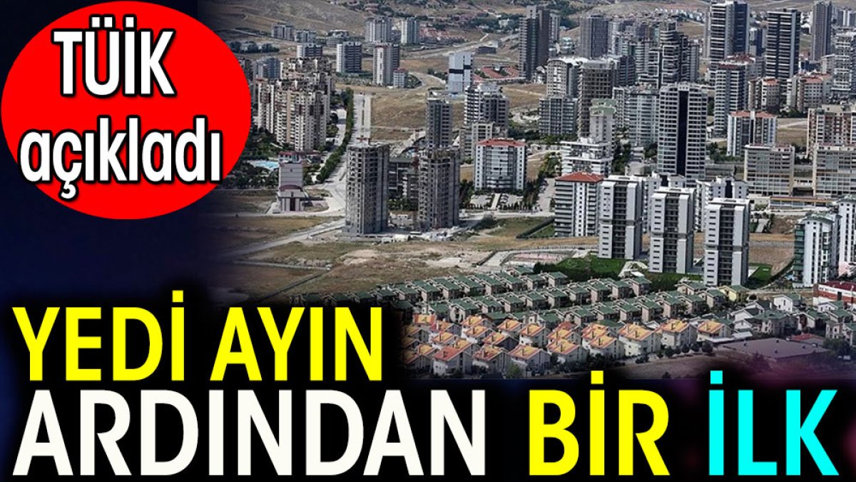 Yedi ayın ardından bir ilk. TÜİK açıkladı