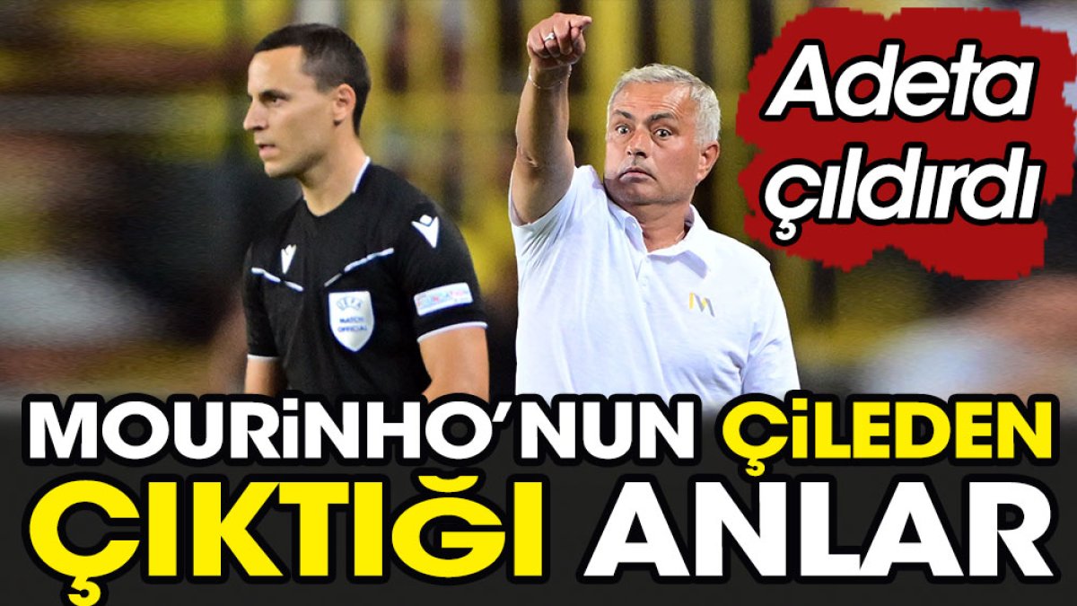 Mourinho'nun çileden çıktığı anlar. Adeta çıldırdı