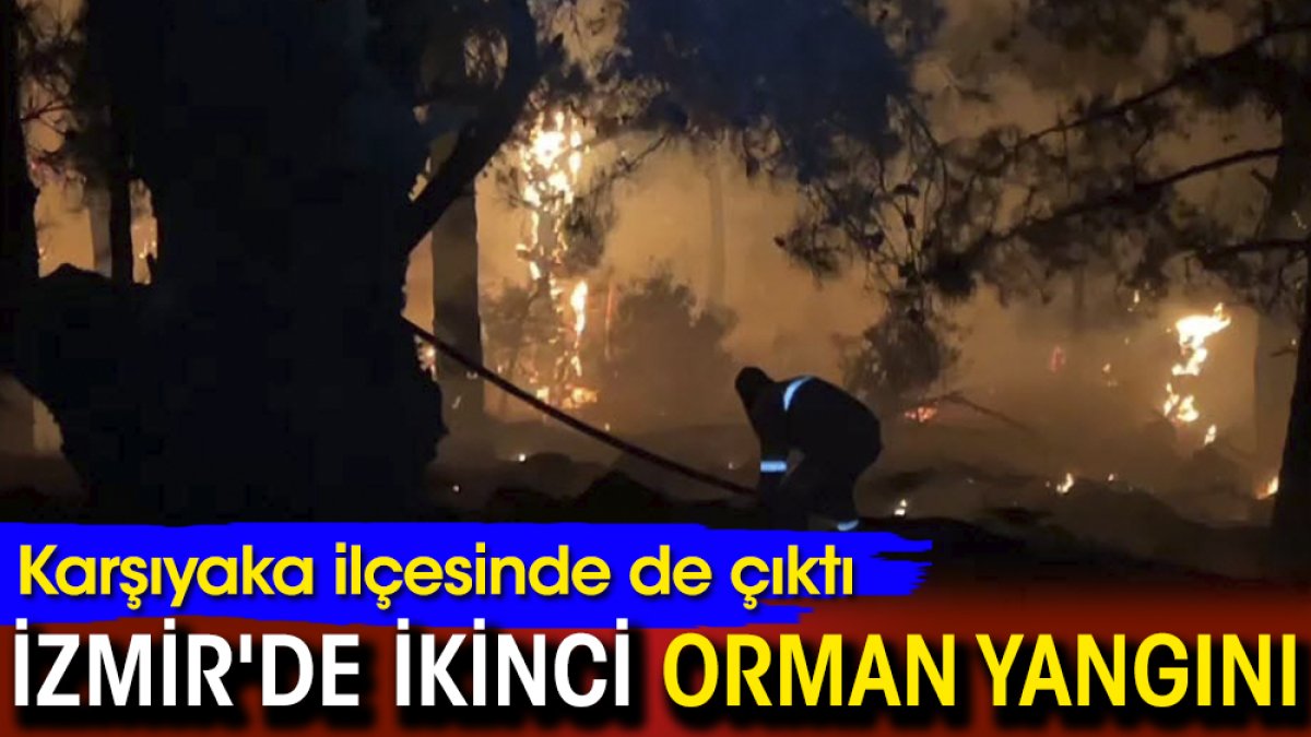 İzmir'de ikinci orman yangını; Karşıyaka ilçesinde de çıktı