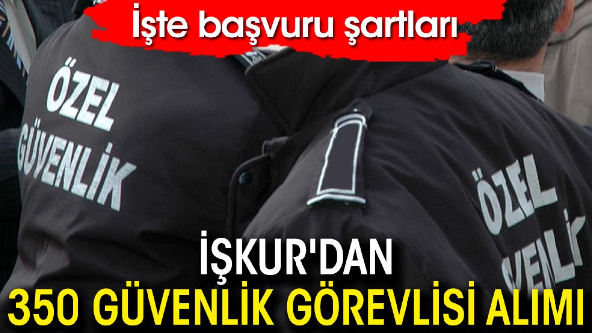 İŞKUR'dan 350 güvenlik görevlisi alımı