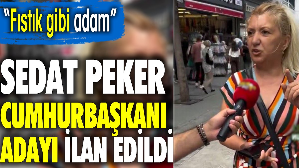 Sedat Peker cumhurbaşkanı adayı ilan edildi. 'Fıstık gibi adam'