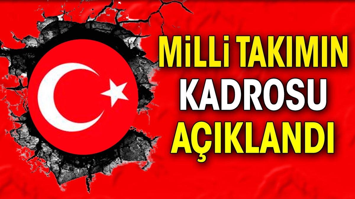 Milli takımın kadrosu belli oldu