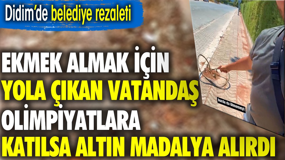 Didim'de belediye rezaleti. Ekmek almak için yola çıkan vatandaş olimpiyatlara katılsa altın madalya alırdı