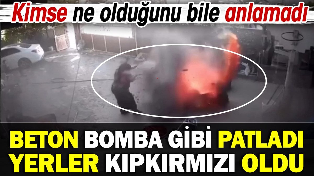 Beton bomba gibi patladı yerler kıpkırmızı oldu! Kimse ne olduğunu anlamadı