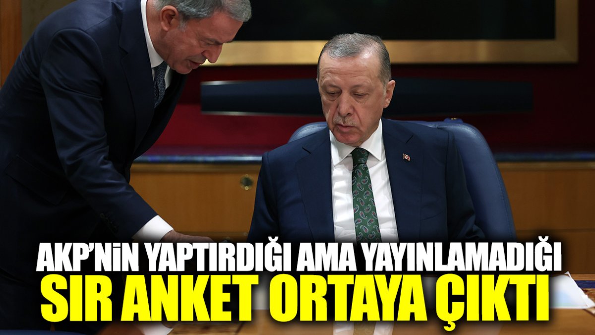 AKP’nin yaptırdığı ancak yayınlamadığı sır anket ortaya çıktı