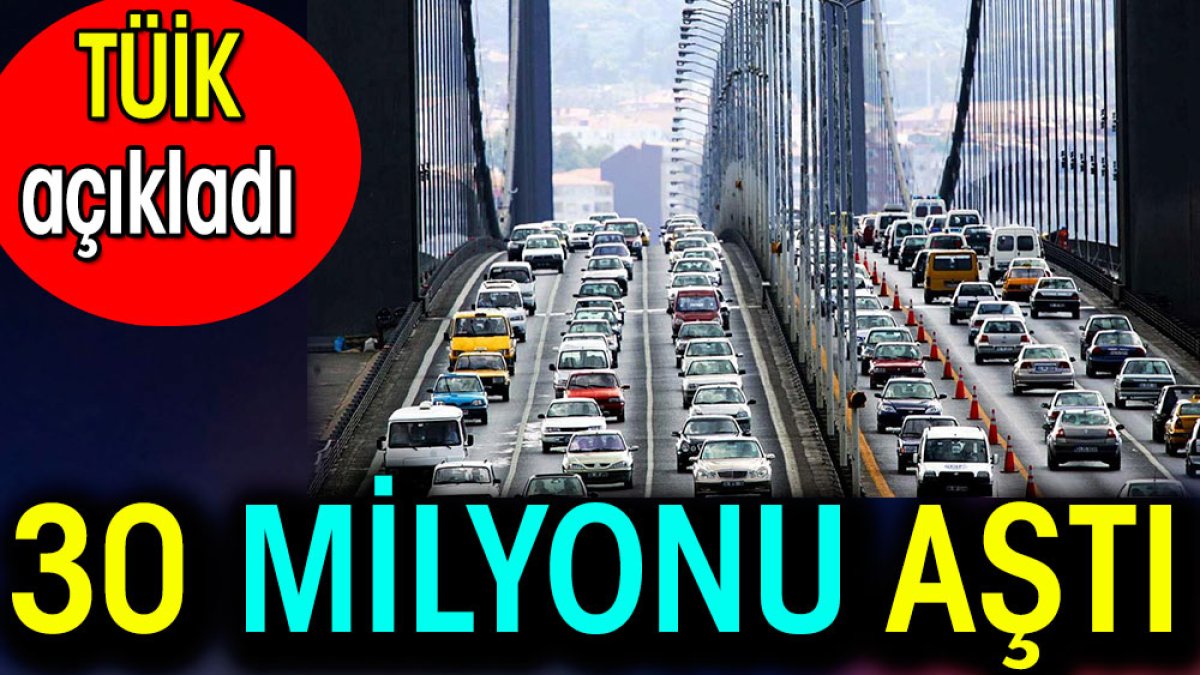 30 milyonu aştı. TÜİK açıkladı