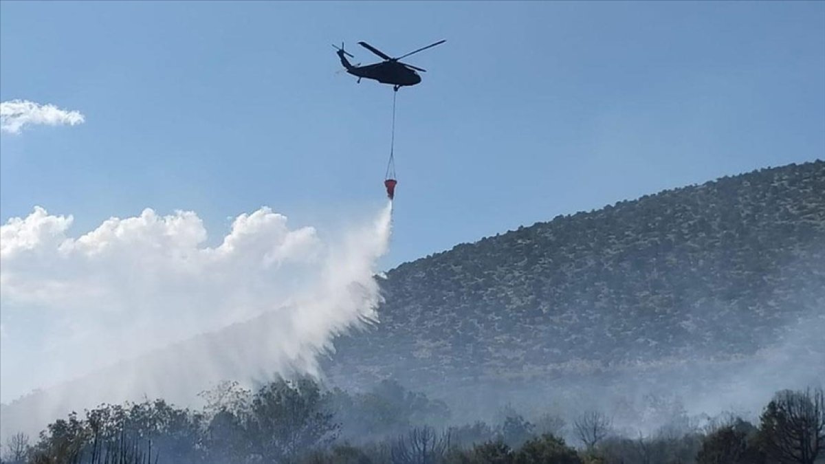 Isparta'da çıkan orman yangını