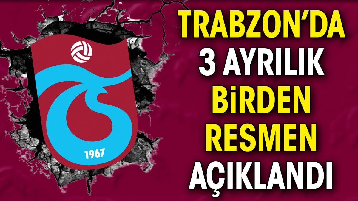 Trabzonspor'da 4 ayrılık birden. Resmen açıklandı