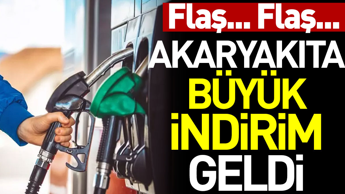 Flaş... Flaş... Akaryakıta büyük indirim geldi