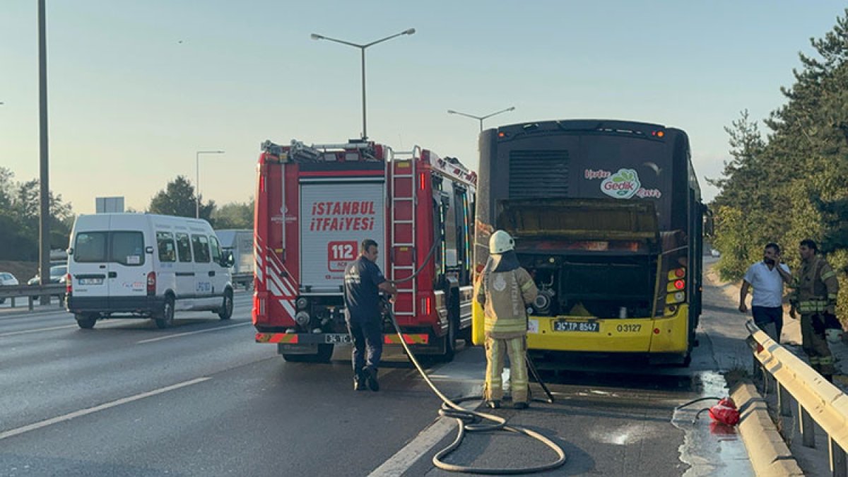 Beykoz’da İETT otobüsünde yangın