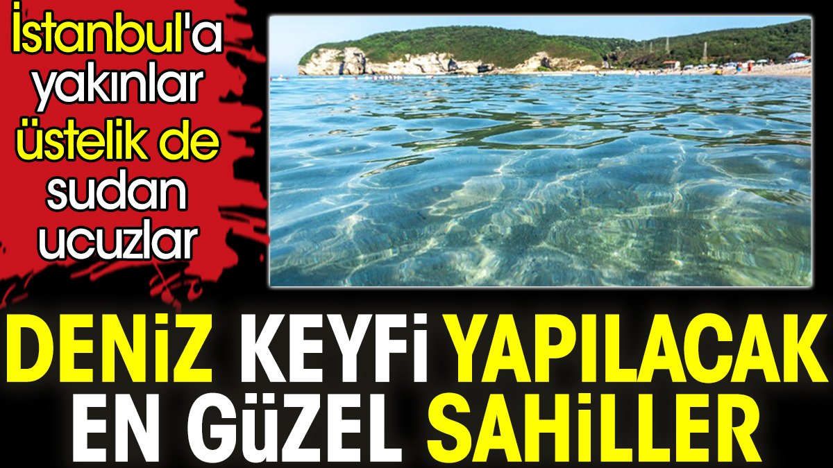 İstanbul'a yakınlar üstelik de sudan ucuzlar. Deniz keyfi yapılacak en güzel sahiller