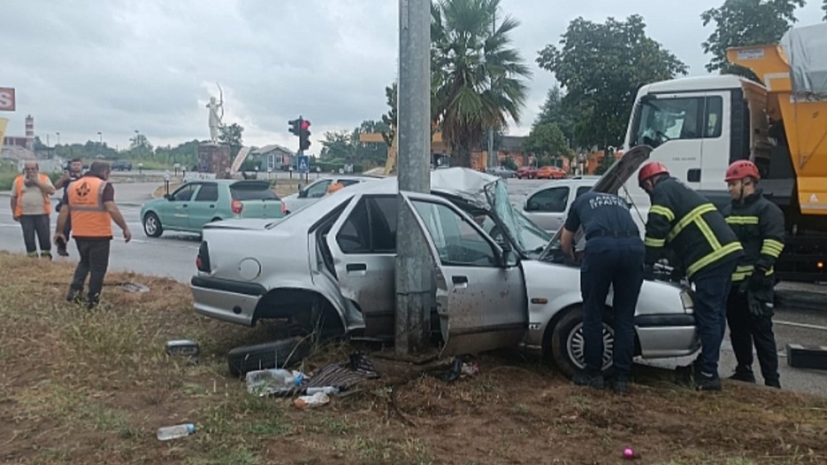 Samsun’da trafik kazası. 1 ölü 2 yaralı