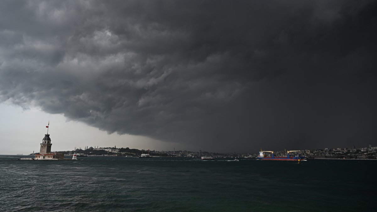 Süper hücre bulutları İstanbul'da