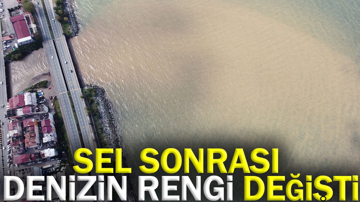 Trabzon’da sel sonrası Karadeniz’in rengi değişti