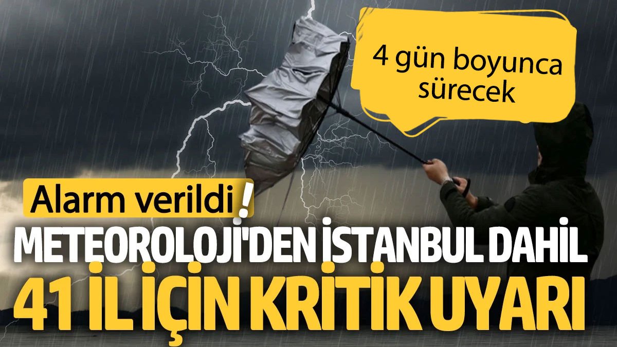 Meteoroloji’den İstanbul dahil 41 il için kritik uyarı! Alarm verildi (7 Eylül 2024 hava durumu)