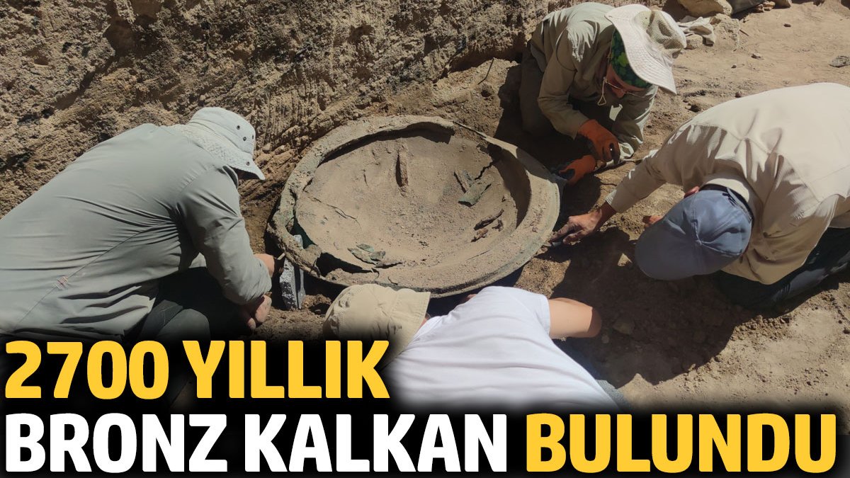 2 bin 700 yıllık bronz kalkan bulundu