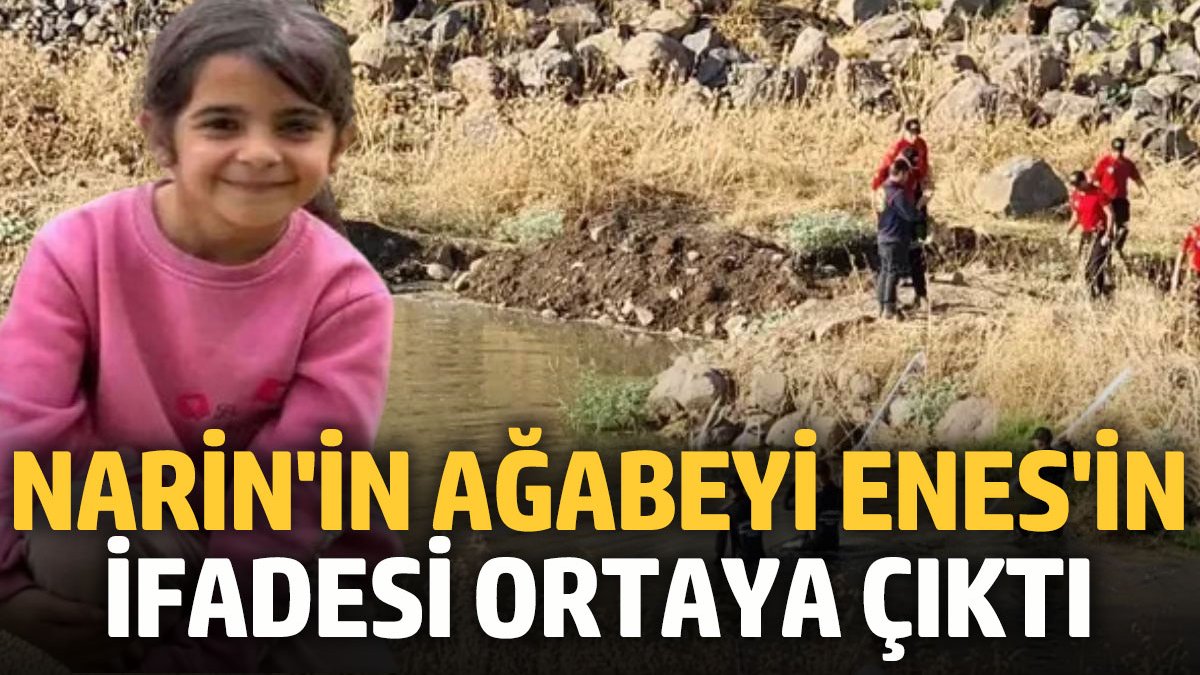 Narin'in ağabeyi Enes'in ifadesi ortaya çıktı