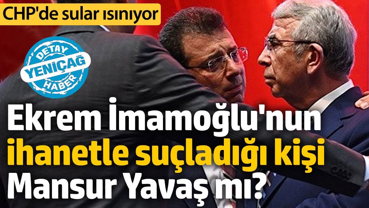 Ekrem İmamoğlu'ndan CHP'ye ihanet uyarısı