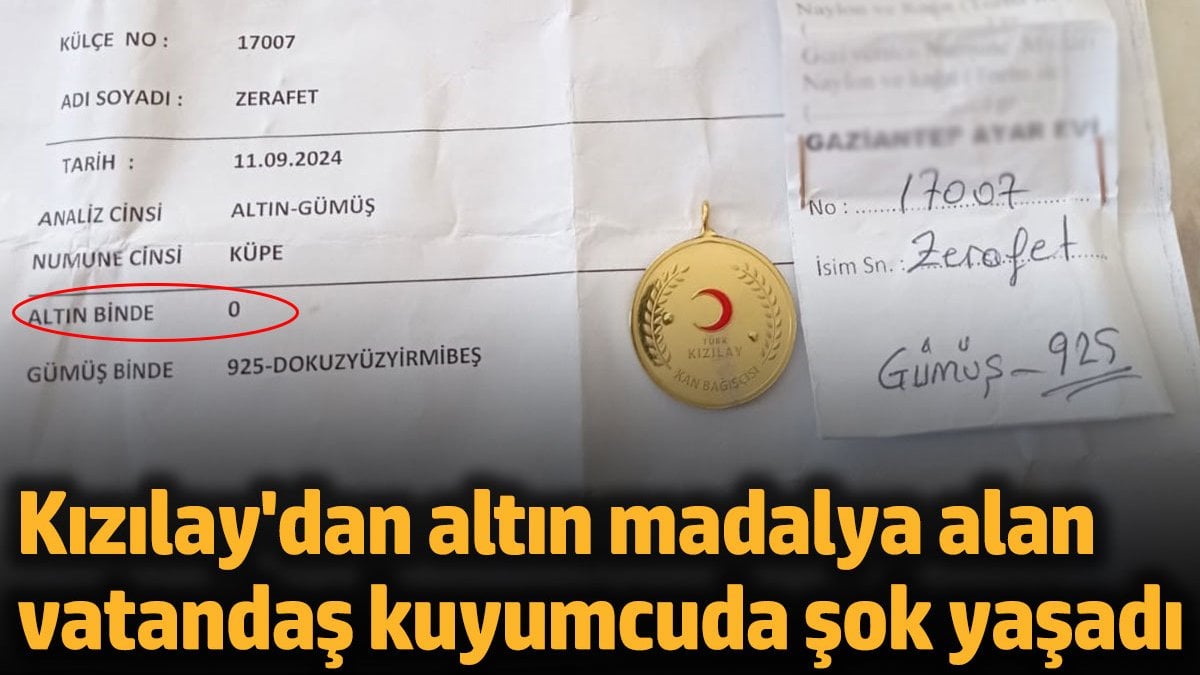 Kızılay'dan altın madalya alan vatandaş kuyumcuda şok yaşadı