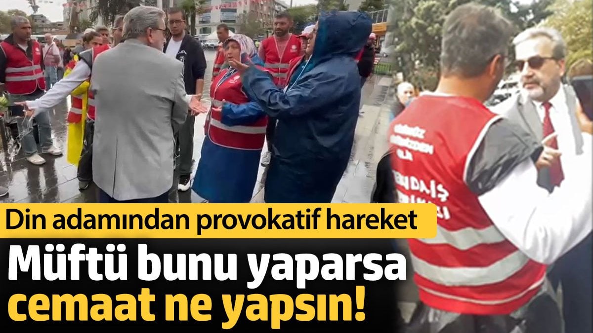 Çatalca Müftüsü işçileri 'böyle hak aranmaz' diyerek engelledi