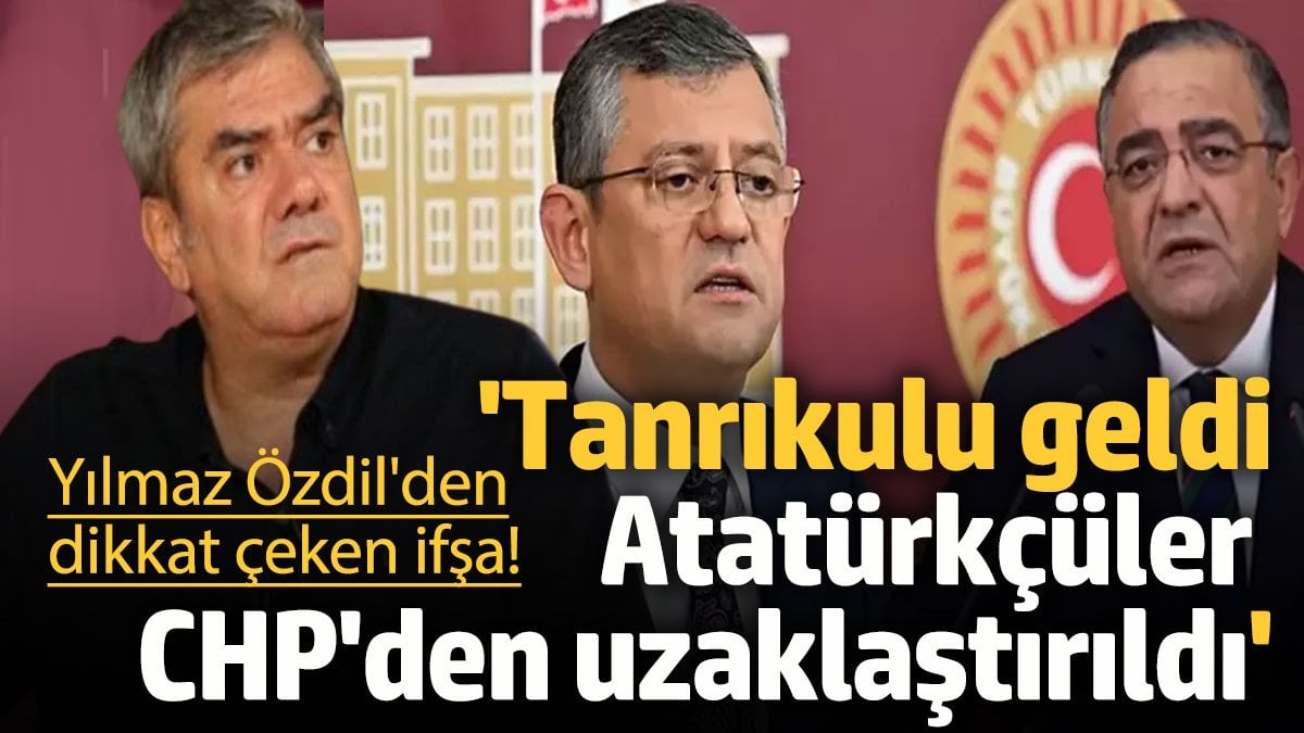 Yılmaz Özdil'den dikkat çeken ifşa! 'Sezgin Tanrıkulu geldi Atatürkçüler CHP'den uzaklaştırıldı'