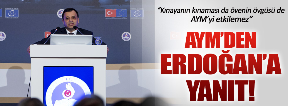 AYM'den Erdoğan'a sert yanıt!
