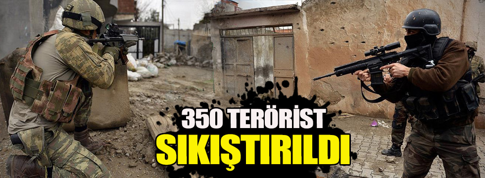 PKK'nın dağ kadrosundan 350 terörist sıkıştırıldı