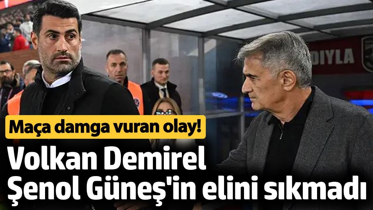 Volkan Demirel Şenol Güneş'in elini sıkmadı. Trabzonspor Bodrum FK maçına damga vuran olay