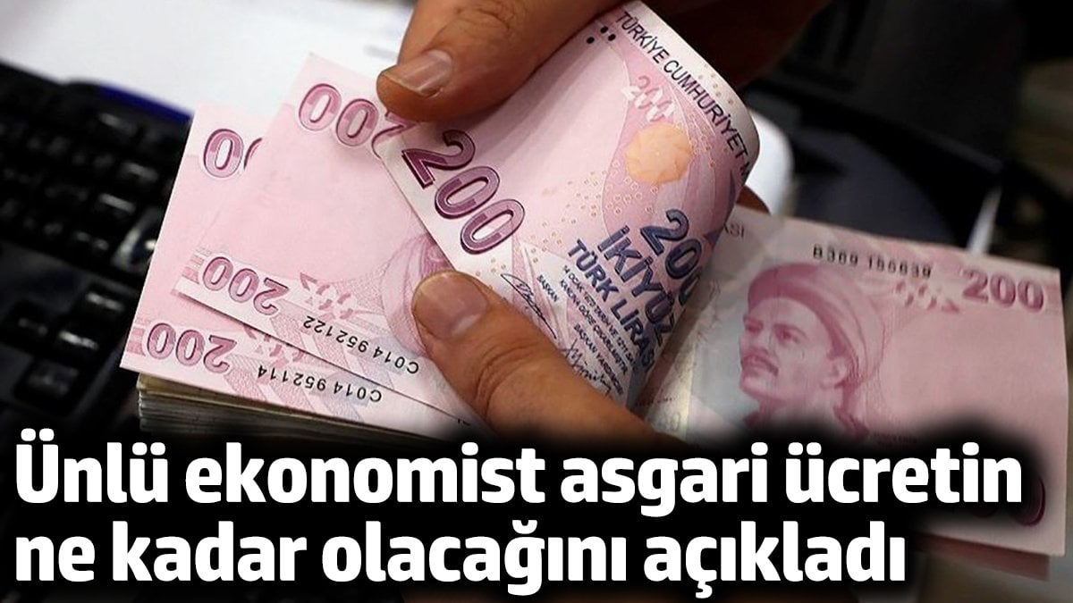 Ünlü ekonomist asgari ücretin ne kadar olacağını açıkladı