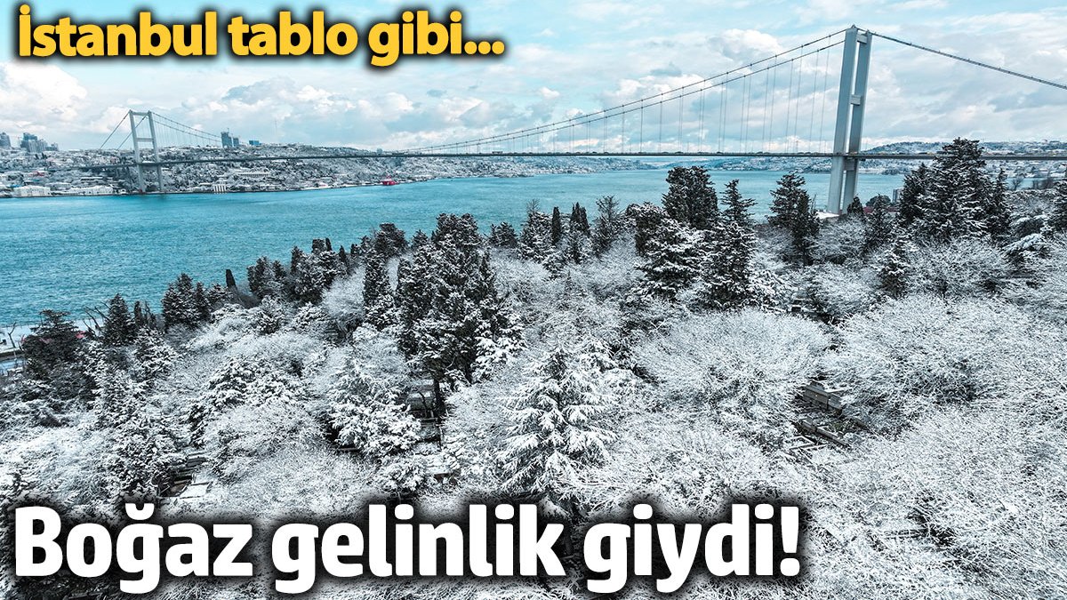 İstanbul tablo gibi! Boğaz gelinlik giydi…