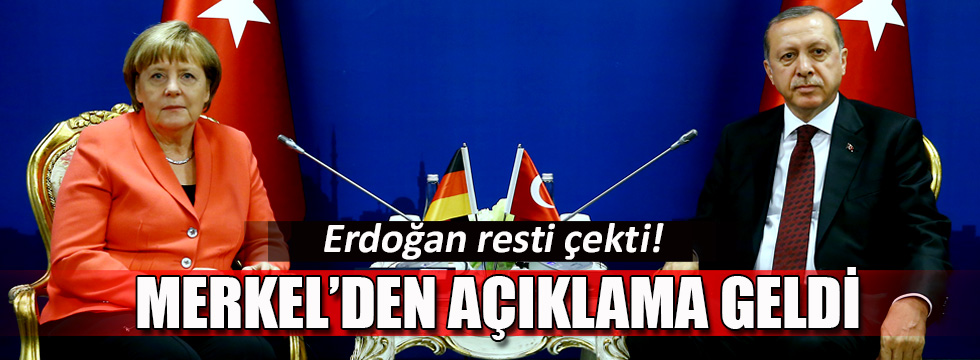 Erdoğan'ın restine Merkel'den yanıt geldi