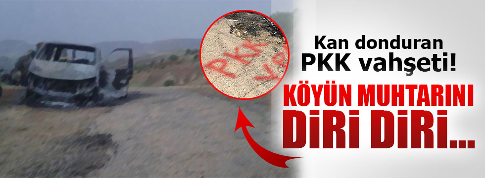 PKK’lılar muhtarı diri diri yaktı