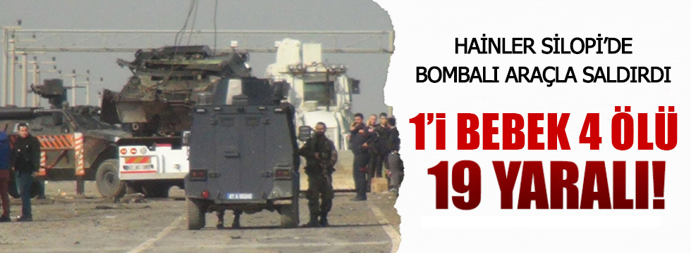 Silopi’de PKK’dan polis aracına bombalı saldırı: Yaralılar var