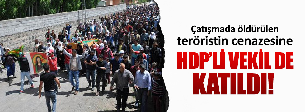 Çatışmada öldürülen teröristin cenazesi HDP'li vekil de katıldı