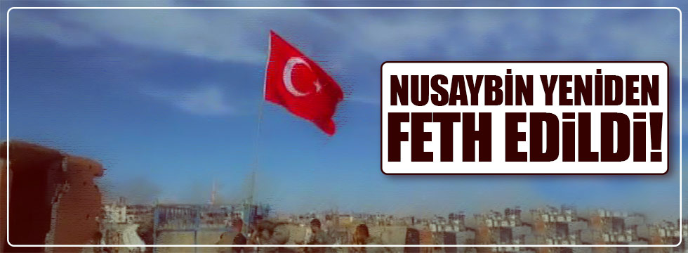 Nusaybin'de Türk Bayrağı göndere böyle çekildi