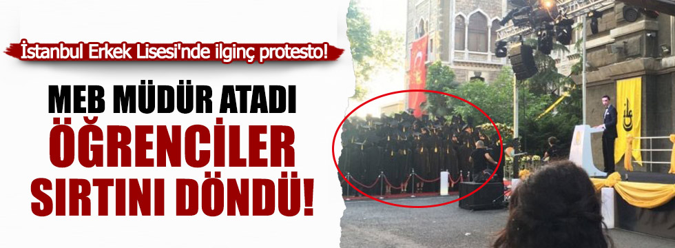 İstanbul Erkek Lisesi'nde okul müdürüne protesto