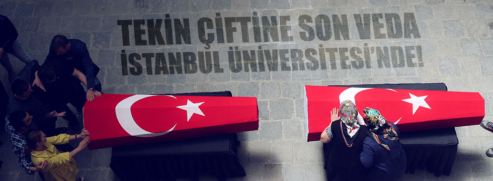 Tekin çifti için İstanbul Üniversitesi'nde tören düzenlendi