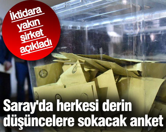 Saray'da herkesi derin düşüncelere sokacak anket. İktidara yakın şirket açıkladı