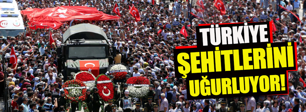 Türkiye Ordu şehitlerini uğurluyor...