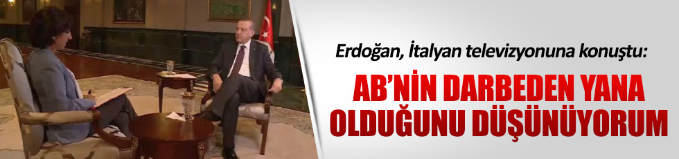 Erdoğan, İtalyan televizyonuna konuştu