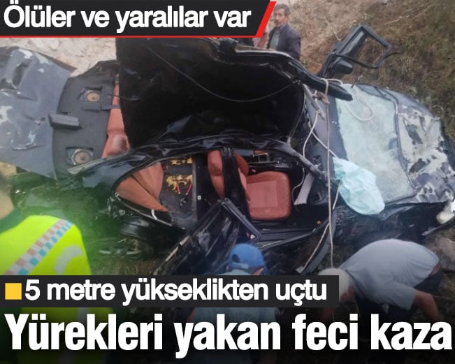 Tokat'ta yürekleri yakan kaza! 5 metre yükseklikten uçtu: Ölüler ve yaralılar var