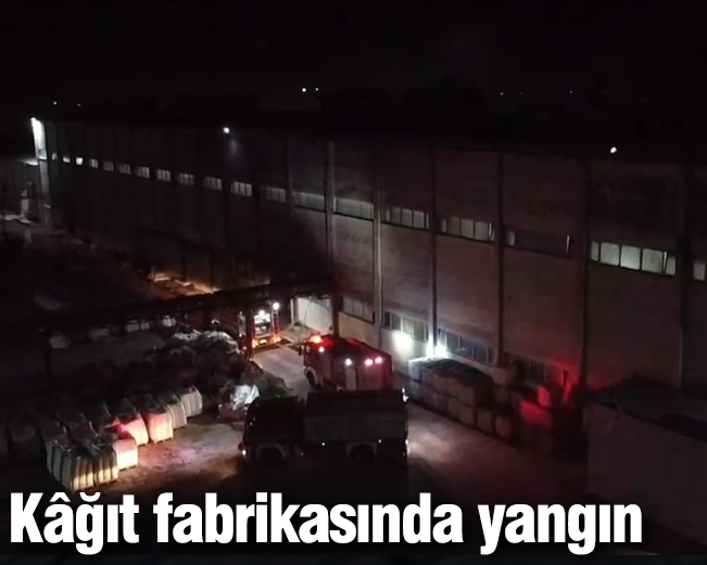 Kâğıt fabrikasında yangın