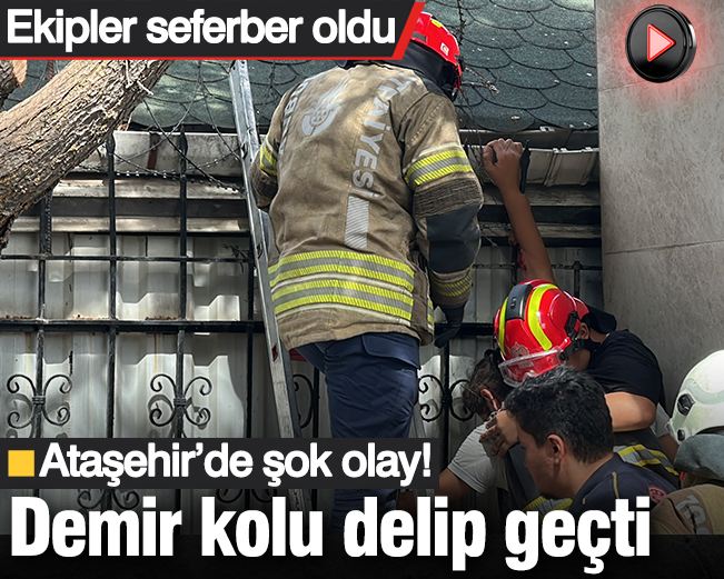 Ataşehir’de şok olay! Demir kolu delip geçti: Ekipler seferber oldu
