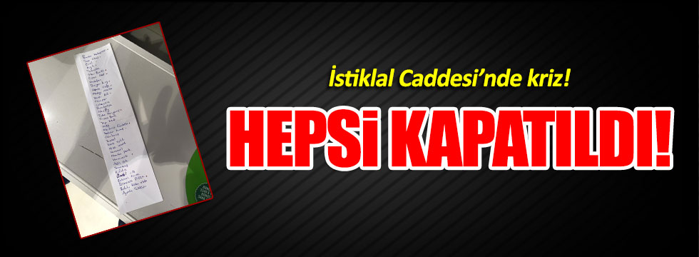 CHP'li Erdoğdu'dan Taksim'de kapanan mağazaların listesi