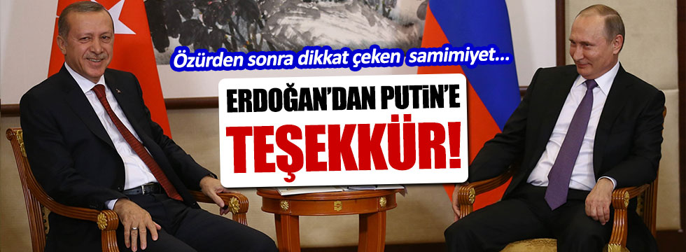 Erdoğan'dan Putin'e Charter teşekkürü